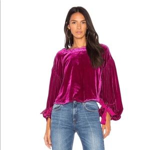 Free People Dark Pink Top